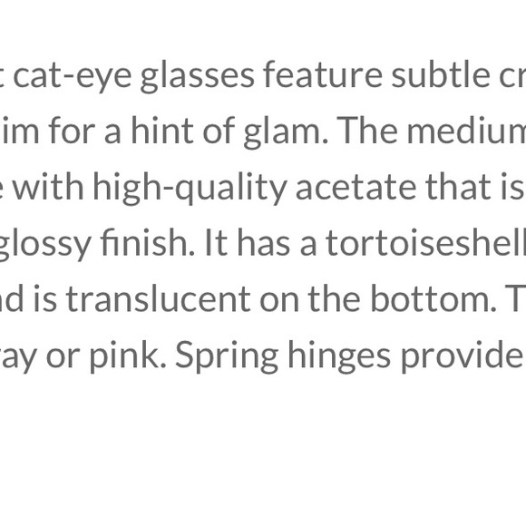 Zenni Non Prescription Blue Light  Blocking Cat Eye Fashion Glasses - Picture 5 of 6